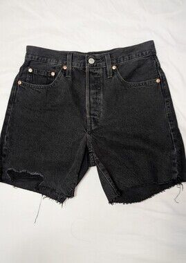 Levi's 501 Mid-Thigh Jean Shorts Black